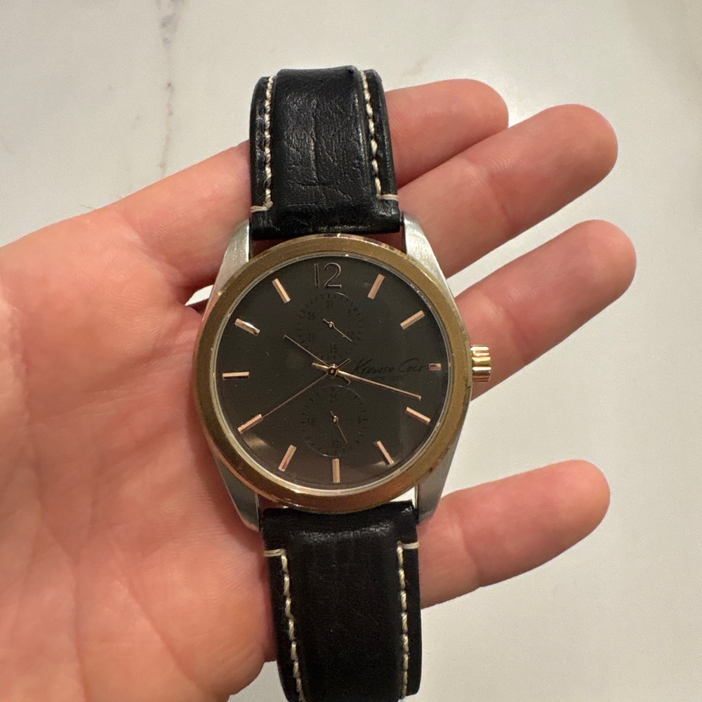 Kenneth Cole Black and Gold Men's Watch